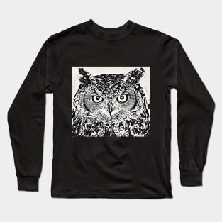 Owl Ink Art Long Sleeve T-Shirt